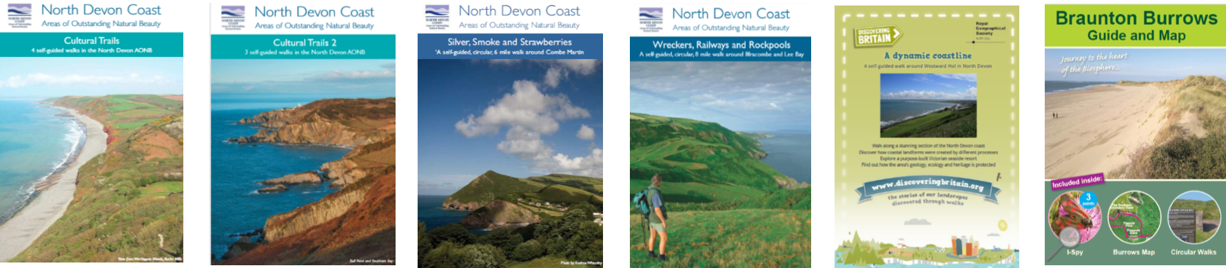 Covers of walk booklets